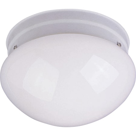 MAXIM Essentials 1-Light 7.5" Wide White Flush Mount Light 5880WTWT
